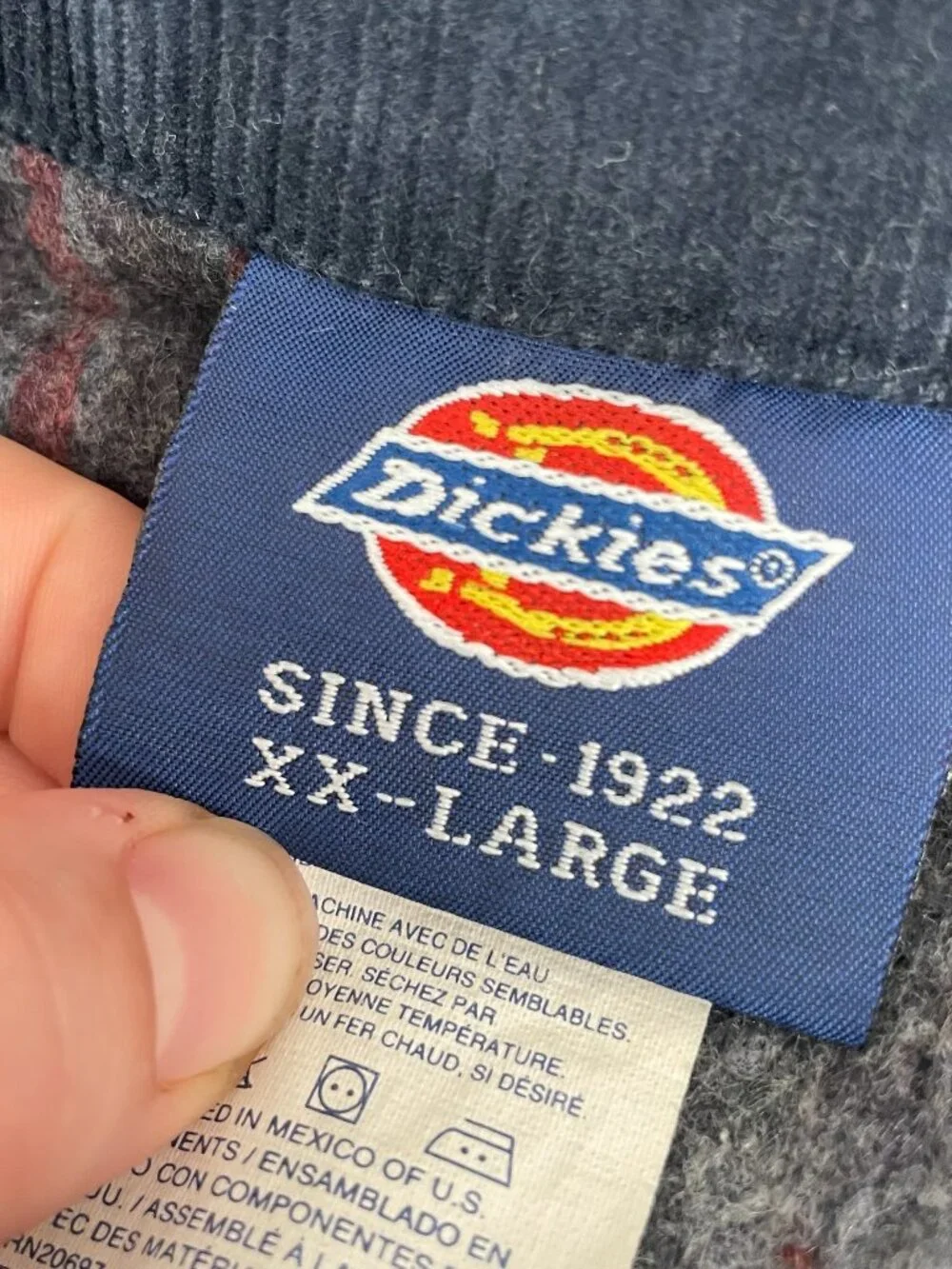 Vtg 90s Dickies Denim Barn Chore Coat XXL 2XL Blanket Lined Detroit Style Jacket
